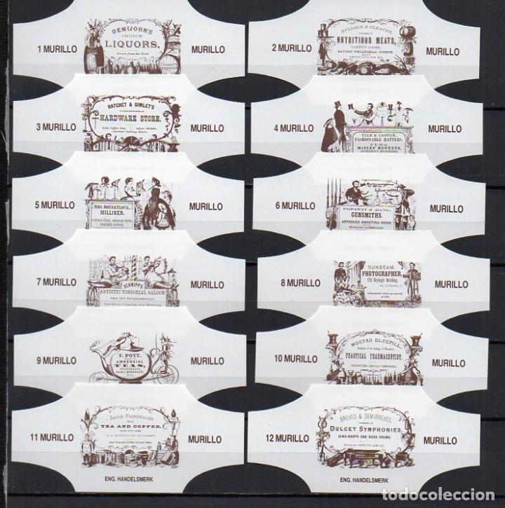Vitolas de colecci&oacute;n: Vitolas. Serie Murillo - Marcas Inglesas, 12 vitolas.