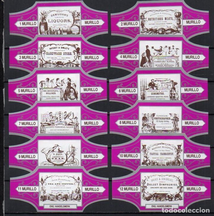 Vitolas de colecci&oacute;n: Vitolas. Serie Murillo - Marcas Inglesas, 12 vitolas.