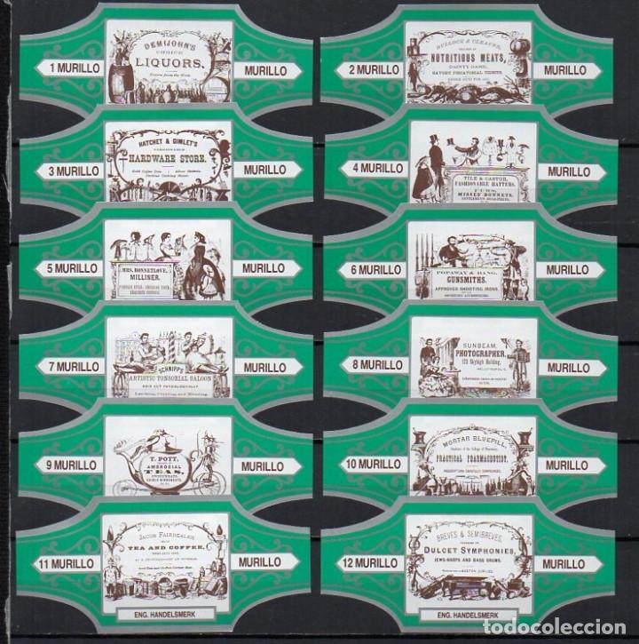 Vitolas de colecci&oacute;n: Vitolas. Serie Murillo - Marcas Inglesas, 12 vitolas.