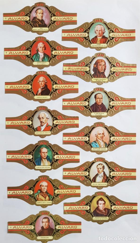 Vitolas de colecci&oacute;n: 13 VITOLAS ALVARO SERIE LITERATOS