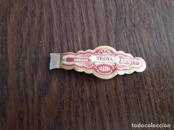 Sammlung von Banderolen: vitola de puro, Troya, Habana