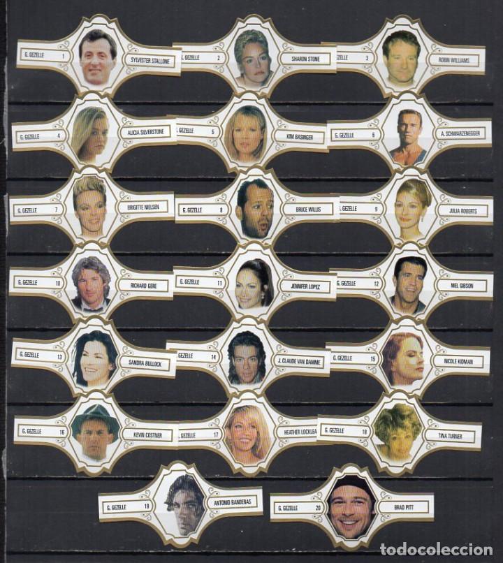 Vitolas de colecci&oacute;n: Vitolas. Serie Gezelle - Estrellas del Cine, 20 vitolas.