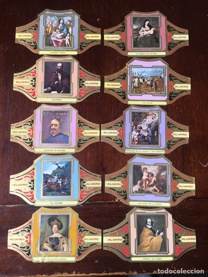 Vitolas de colecci&oacute;n: Vitolas Alvaro Serie Cuadros de pintores Espa&ntilde;oles
