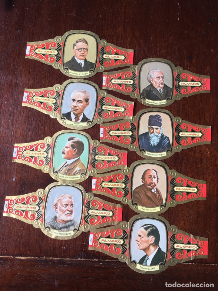 Vitolas de colecci&oacute;n: Vitolas Alvaro Serie Premios Nobel literatura