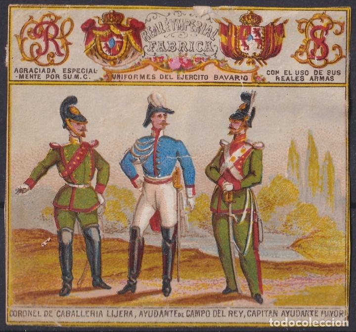 Vitolas de colecci&oacute;n: &rdquo;TAB-108 CUBA 1867 LABEL MARQUILLA SUSINI TABACO TOBACCO. SERIE UNIFORMES MILITARES. EJERCITO BAVAR