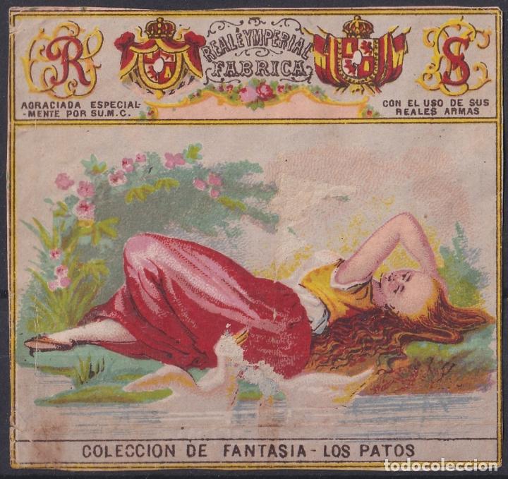 Vitolas de colecci&oacute;n: &rdquo;TAB-109 CUBA 1867 LABEL MARQUILLA SUSINI TABACO TOBACCO. SERIE COLECCION DE FANTASIA. LOS PATOS.&rdquo;