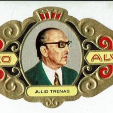 Vitolas de colección: VITOLA ALVARO SERIE LITERATOS Nº 186 JULIO TRENAS (55.5)
