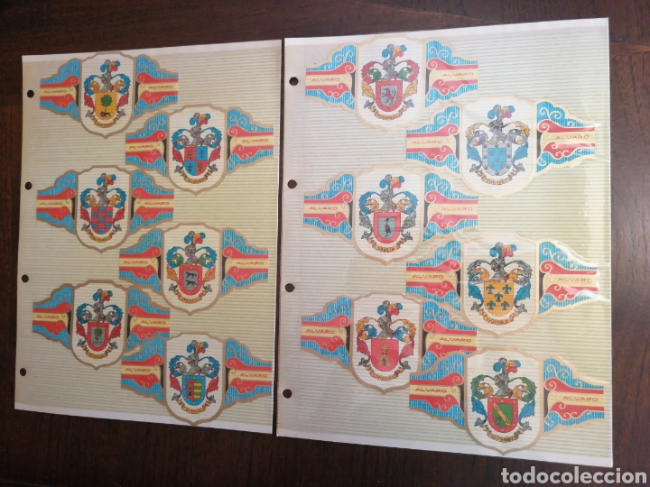 Vitolas de colecci&oacute;n: 24 VITOLAS-ALVARO.. SERIE COMPLETA. ESCUDOS HERALDICO-APELLIDOS. CON EXPOSITORES. ENVIO INCLUIDO.