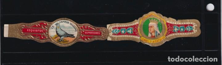 An&eacute;is de charuto de cole&ccedil;&atilde;o: DOS VITOLAS DE PUBLICIDAD UNA PALOMA Y REINA ISAVEL LA CATILICA