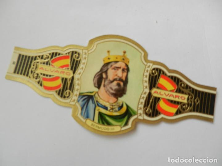 Vitolas de colecci&oacute;n: VITOLA ALVARO - SERIE REYES DE ESPA&Ntilde;A - BERMUDO III.