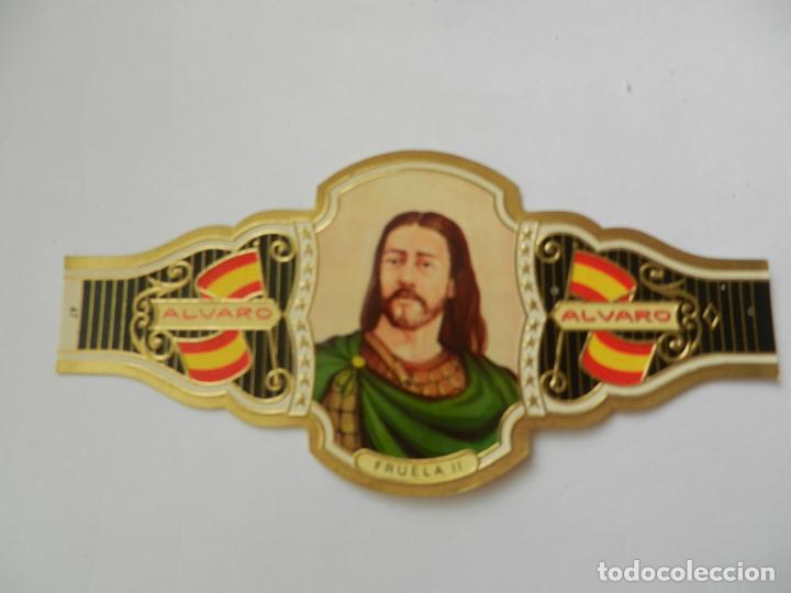Vitolas de colecci&oacute;n: VITOLA ALVARO - SERIE REYES DE ESPA&Ntilde;A - FRUELA II.