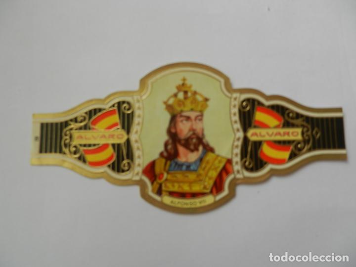Vitolas de colecci&oacute;n: VITOLA ALVARO - SERIE REYES DE ESPA&Ntilde;A - ALFONSO VII.