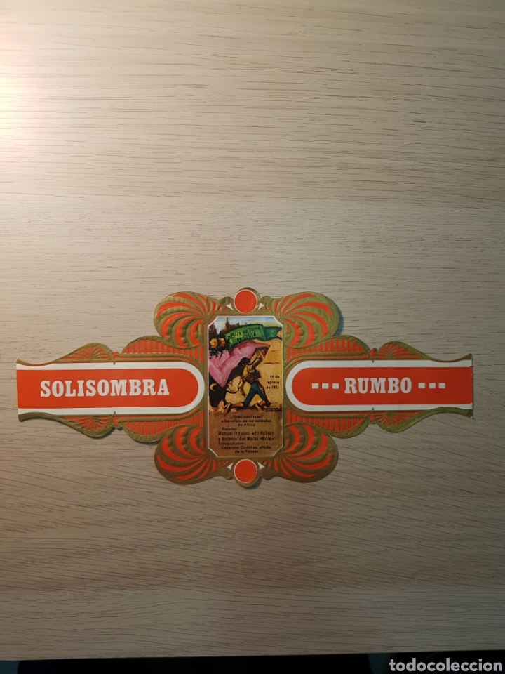 Vitolas de colecci&oacute;n: VITOLA SOLISOMBRA. RUMBO. SERIE CARTELES ANTIGUOS NUMERO 19. PLAZA DE TOROS CEUTA