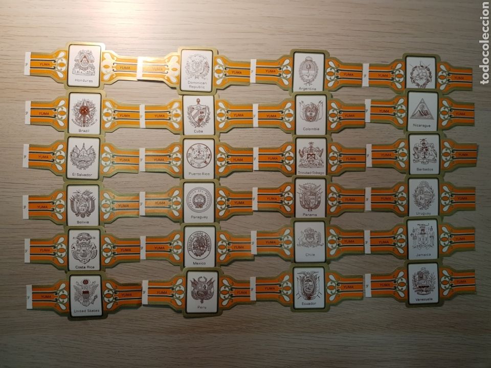 Bagues de cigare de collection: SERIE COMPLETA 24 VITOLAS. SERIE YUMA. PAISES