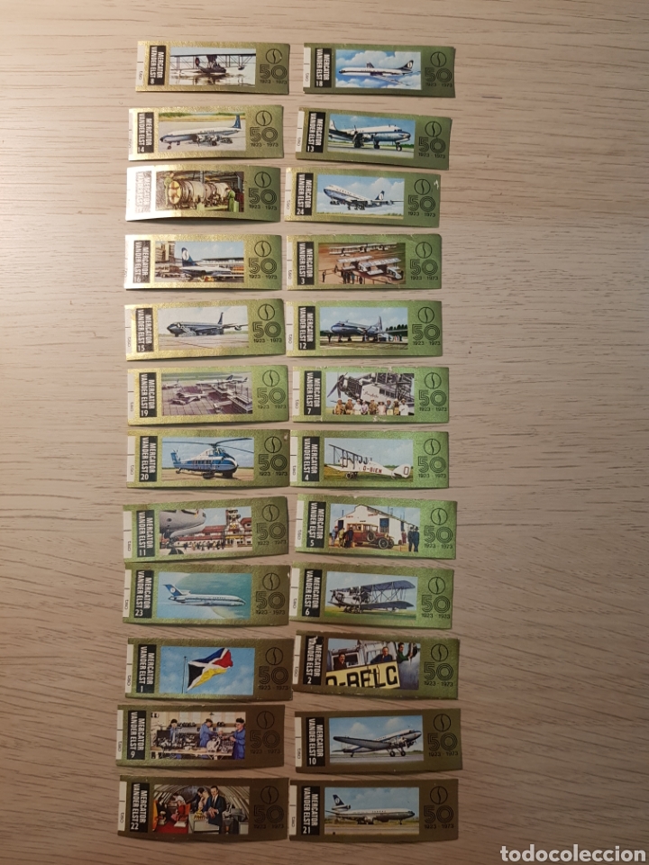 Vitolas de colecci&oacute;n: SERIE COMPLETA 24 VITOLAS. MERCATOR. AVIONES SABENA.