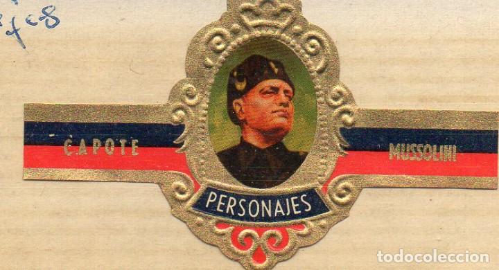 Vitolas de colecci&oacute;n: VITOLA Benito Mussolini, Capote, serie personajes