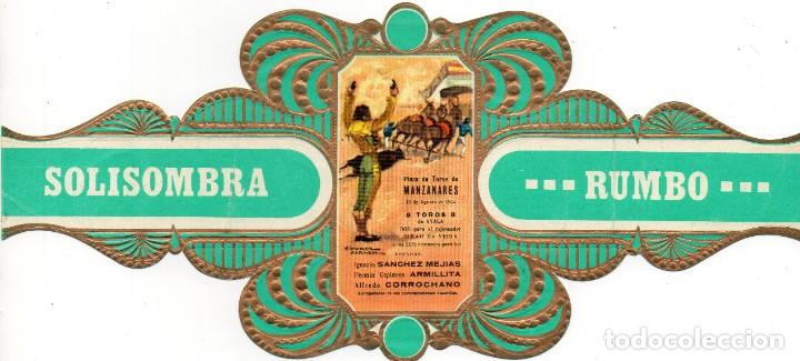Vitolas de colecci&oacute;n: VITOLA SOLISOMBRA RUMBO - SERIE TAURINA CARTELES HIST&Oacute;RICOS N&ordm; 18- COGIDA Y MUERTE DE SANCHEZ MEJIAS