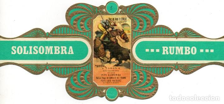 Vitolas de colecci&oacute;n: VITOLA SOLISOMBRA RUMBO SERIE TAURINA CARTELES HISTORICOS N&ordm; 6