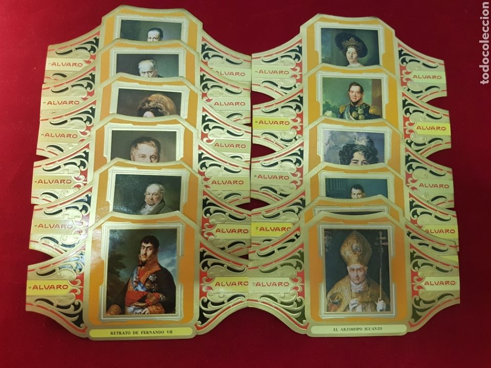 Vitolas de colecci&oacute;n: SERIE COMPLETA 12 VITOLAS. CUADROS DE PINTORES ESPA&Ntilde;OLES. &Aacute;LVARO