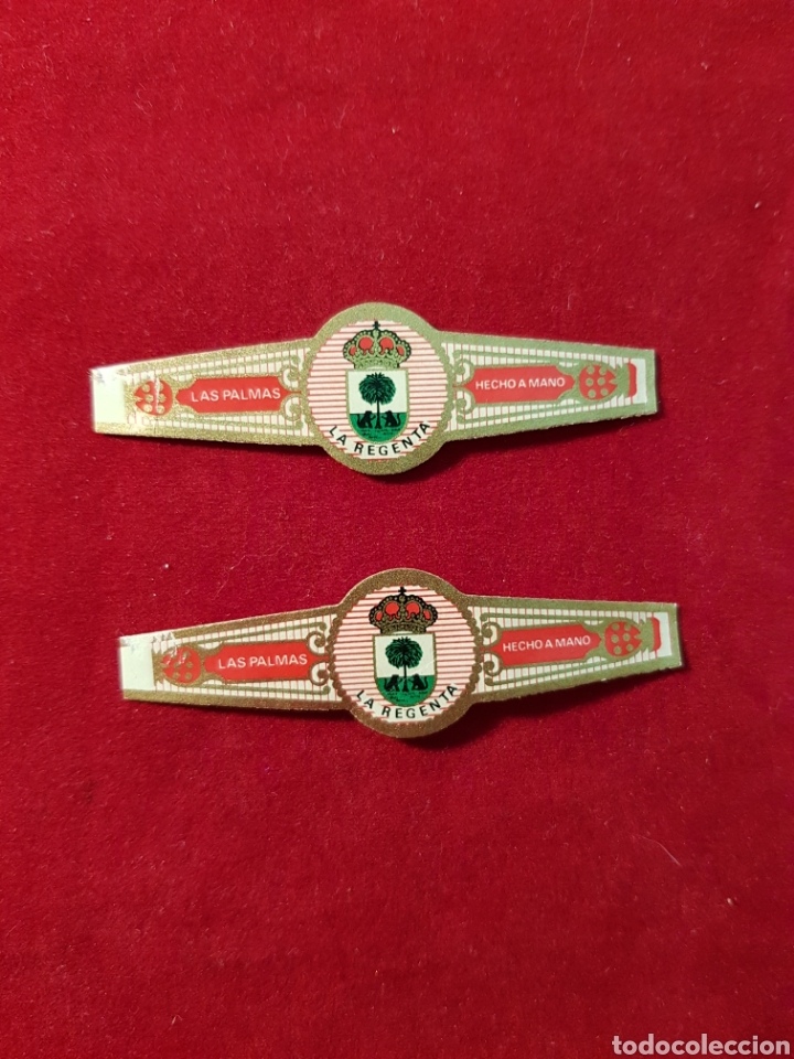 Vitolas de colecci&oacute;n: 2 VITOLAS. LA REGENTA. LAS PALMAS. HECHO A MANO.