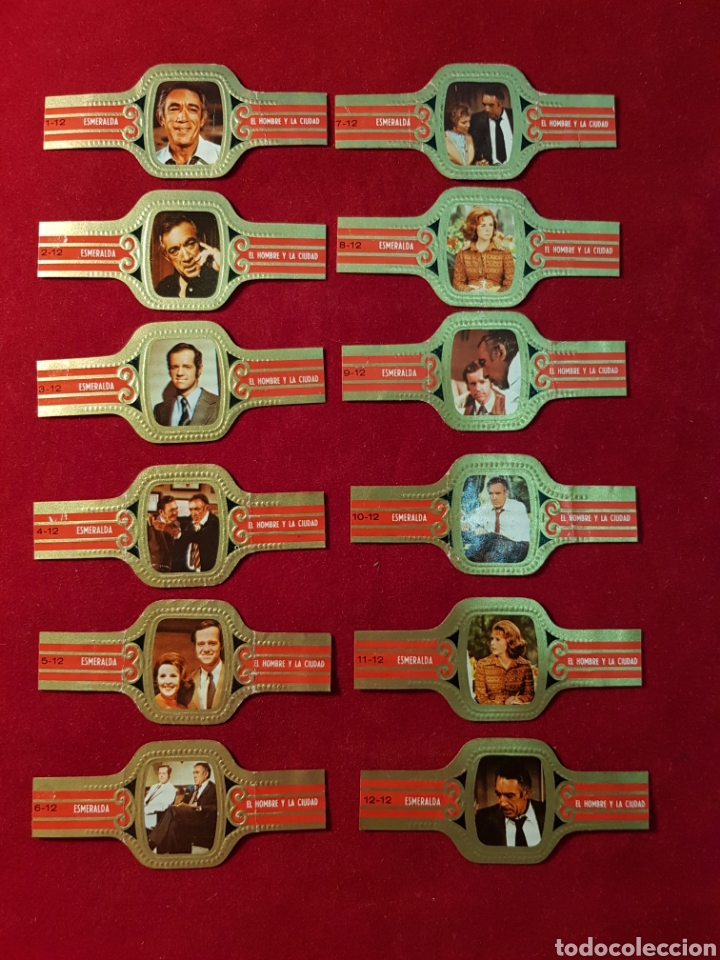 Vitolas de colecci&oacute;n: SERIE COMPLETA 12 VITOLAS. EL HOMBRE Y LA CIUDAD. ESMERALDA.
