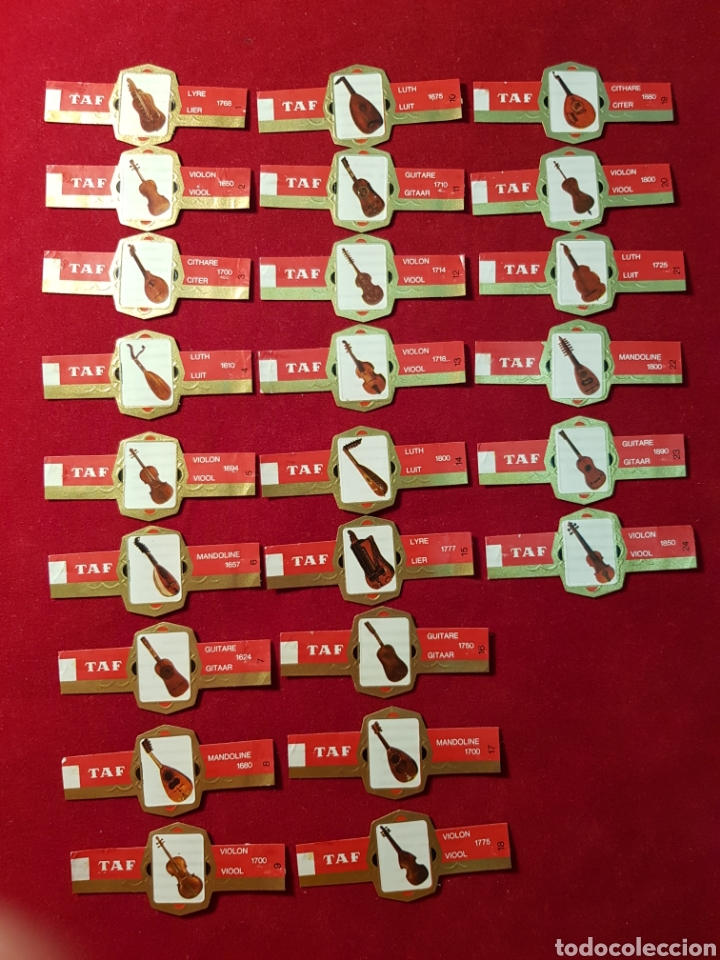 Vitolas de colecci&oacute;n: SERIE COMPLETA 24 VITOLAS. INSTRUMENTOS MUSICALES. TAF.