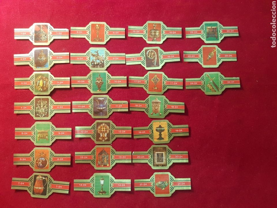 Vitolas de colecci&oacute;n: SERIE COMPLETA 24 VITOLAS. OBJETOS EJEMPLO ESPADA EMPLEADOR.