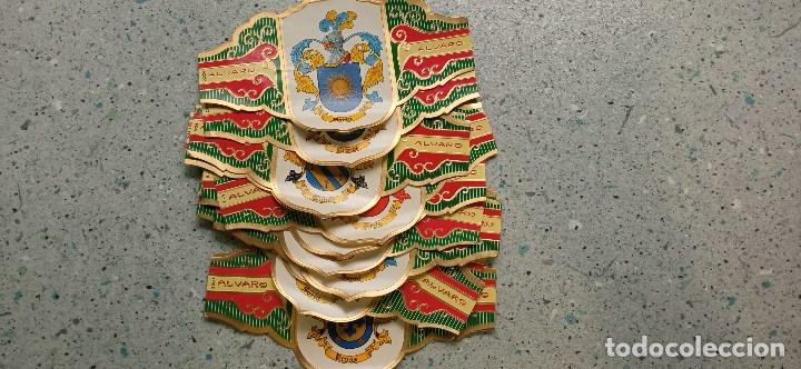 Vitolas de colecci&oacute;n: VITOLAS ALVARO COLECCION HERALDICA SERIE IV CIGARCANARIA LOTE DE 13 UDS.
