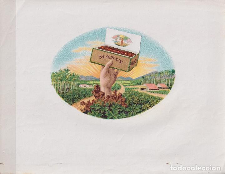 Vitolas de colecci&oacute;n: TAB-127 CUBA TOBACCO LEBEL 23x18cm. FABRICA DE TABACOS MANLY