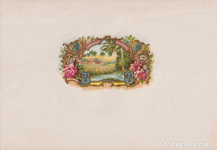 Vitolas de colecci&oacute;n: TAB-139 CUBA TOBACCO LEBEL 29x20cm. FABRICA DE TABACOS