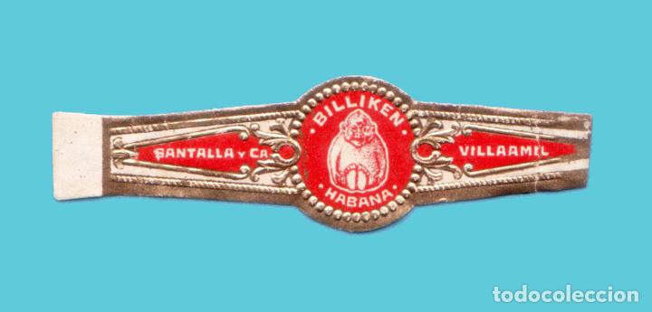 Vitolas de colecci&oacute;n: VITOLA ANTIGUA - MARCA VILLAAMIL, SANTANA Y CIA (CUBA) - BILLIKEN (DIOS ORIENTAL)