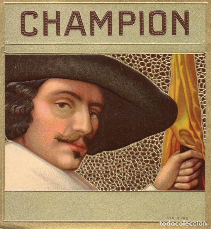 Vitolas de colecci&oacute;n: Litograf&iacute;a - Habilitaci&oacute;n - Champion.