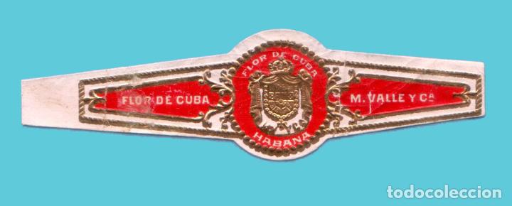 Vitolas de colecci&oacute;n: VITOLA CUBANA ANTIGUA - MARCA FLOR DE CUBA - MANUEL VALLE Y CIA. - ESCUDO