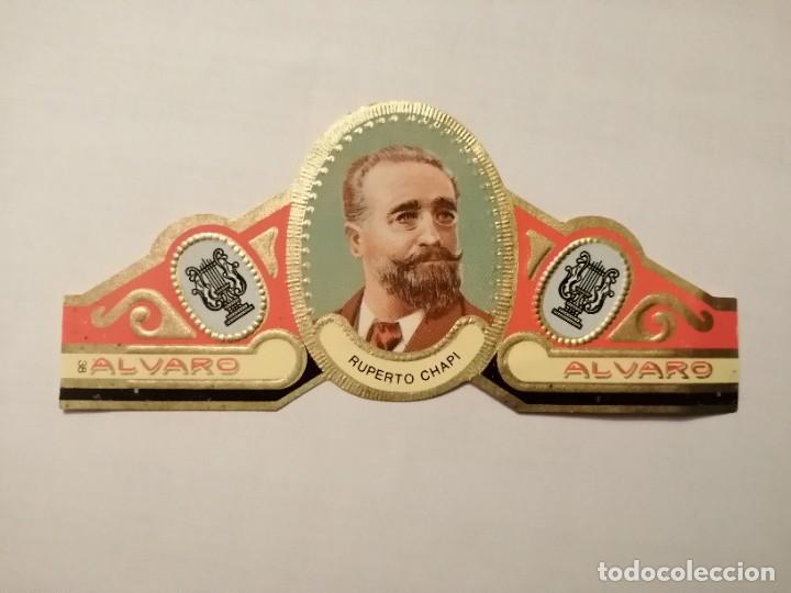 Vitolas de colecci&oacute;n: VITOLA: ALVARO - SERIE: M&Uacute;SICOS, RUPERTO CHAPI.
