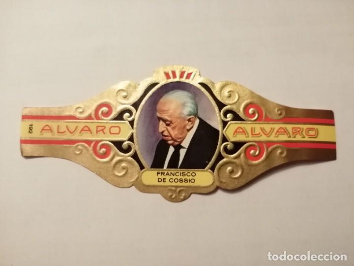 Vitolas de colecci&oacute;n: VITOLA: ALVARO - SERIE: LITERATOS, FRANCISCO DE COSSIO.