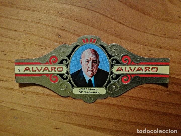 Vitolas de colecci&oacute;n: VITOLA: ALVARO - SERIE: LITERATOS, JOSE MARIA DE SAGARRA.