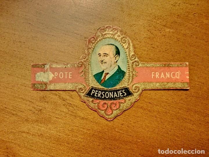 Vitolas de colecci&oacute;n: VITOLA CAPOTE - COLECCI&Oacute;N: PERSONAJES - FRANCO - SERIE A N&Uacute;MERO 10.