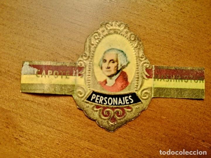 Vitolas de colecci&oacute;n: VITOLA CAPOTE - COLECCI&Oacute;N: PERSONAJES - WASHINGTON - SERIE D N&Uacute;MERO 7.