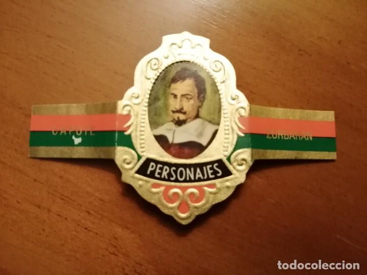 Vitolas de colecci&oacute;n: VITOLA CAPOTE - COLECCI&Oacute;N: PERSONAJES - ZURBARAN - SERIE E N&Uacute;MERO 20