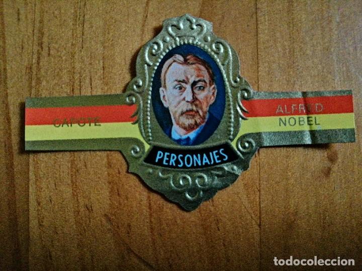 Vitolas de colecci&oacute;n: VITOLA CAPOTE - COLECCI&Oacute;N: PERSONAJES - ALFRED NOBEL - SERIE G - N&Uacute;MERO 3