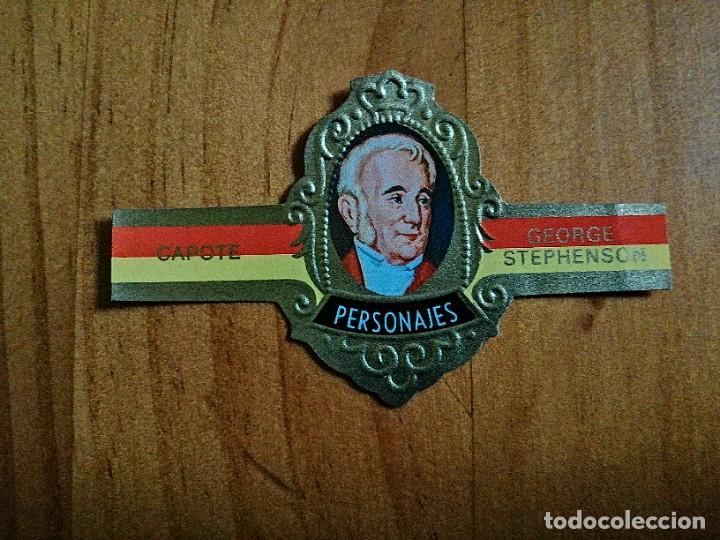 Vitolas de colecci&oacute;n: VITOLA CAPOTE - COLECCI&Oacute;N: PERSONAJES - GEORGE STEPHENSON - SERIE G - N&Uacute;MERO 4