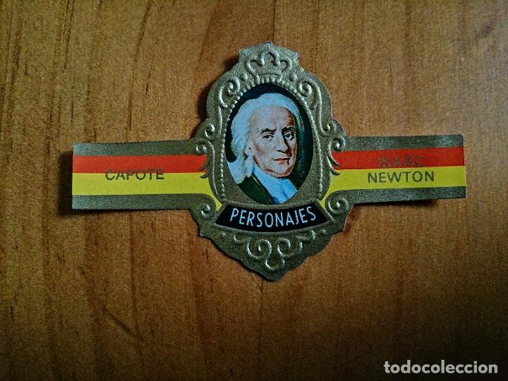 Vitolas de colecci&oacute;n: VITOLA CAPOTE - COLECCI&Oacute;N: PERSONAJES - ISA&Auml;C NEWTON - SERIE G - N&Uacute;MERO 5