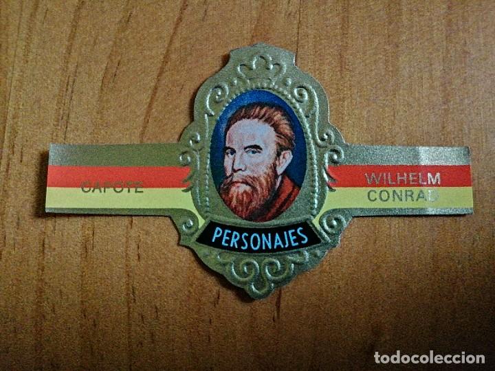 Vitolas de colecci&oacute;n: VITOLA CAPOTE - COLECCI&Oacute;N: PERSONAJES - WILHELM CONRAD - SERIE G - N&Uacute;MERO 15
