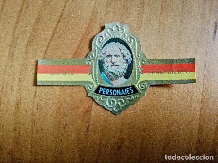 Vitolas de colecci&oacute;n: VITOLA CAPOTE - COLECCI&Oacute;N: PERSONAJES - ARCHIMEDES - SERIE G - N&Uacute;MERO 18