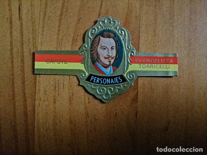 Vitolas de colecci&oacute;n: VITOLA CAPOTE - COLECCI&Oacute;N: PERSONAJES - EVANGELISTA TORRICELLI - SERIE G - N&Uacute;MERO 23
