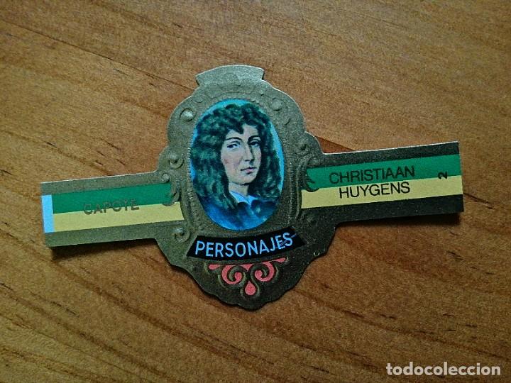 Vitolas de colecci&oacute;n: VITOLA CAPOTE - COLECCI&Oacute;N: PERSONAJES - CHRISTIAAN HUYGENS - SERIE J - INVENTORES - N&Uacute;MERO 2