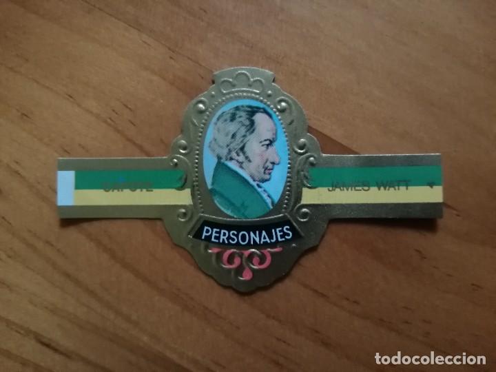 Vitolas de colecci&oacute;n: VITOLA CAPOTE - COLECCI&Oacute;N: PERSONAJES - JAMES WATT - SERIE J - INVENTORES - N&Uacute;MERO 4