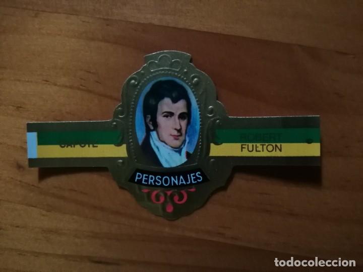 Vitolas de colecci&oacute;n: VITOLA CAPOTE - COLECCI&Oacute;N: PERSONAJES - ROBERT FULTON - SERIE J - INVENTORES - N&Uacute;MERO 6