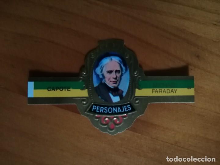 Vitolas de colecci&oacute;n: VITOLA CAPOTE - COLECCI&Oacute;N: PERSONAJES - MICHAEL FARADAY - SERIE J - INVENTORES - N&Uacute;MERO 9