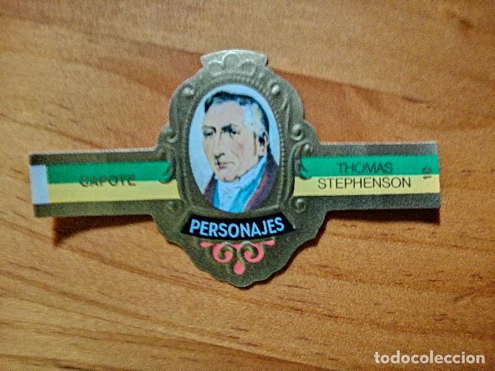 Vitolas de colecci&oacute;n: VITOLA CAPOTE - COLECCI&Oacute;N: PERSONAJES - THOMAS STEPHENSON - SERIE J - INVENTORES - N&Uacute;MERO 10